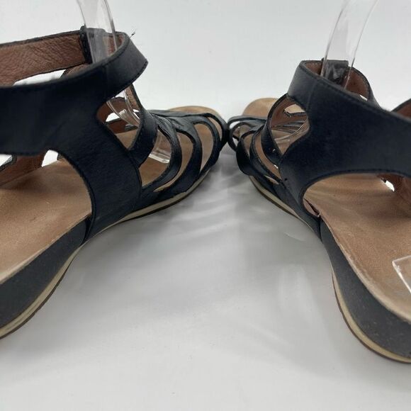 Dansko Womens Wedge Sandals Valentina Gladiator Leather Strappy Black Size 42 - Picture 10 of 13